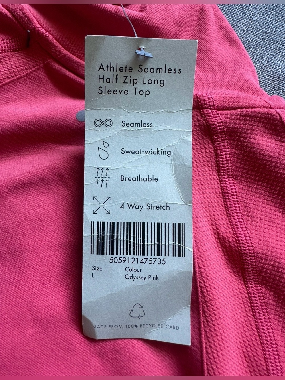 Sweaty Betty Athlete Seamless Half Zip Long Sleeve Shirt New - Picture 7 of 10